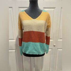 Rock & Roll Colorful Striped Women's Sweater